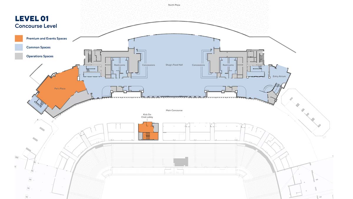Level 01 Concourse Level layout