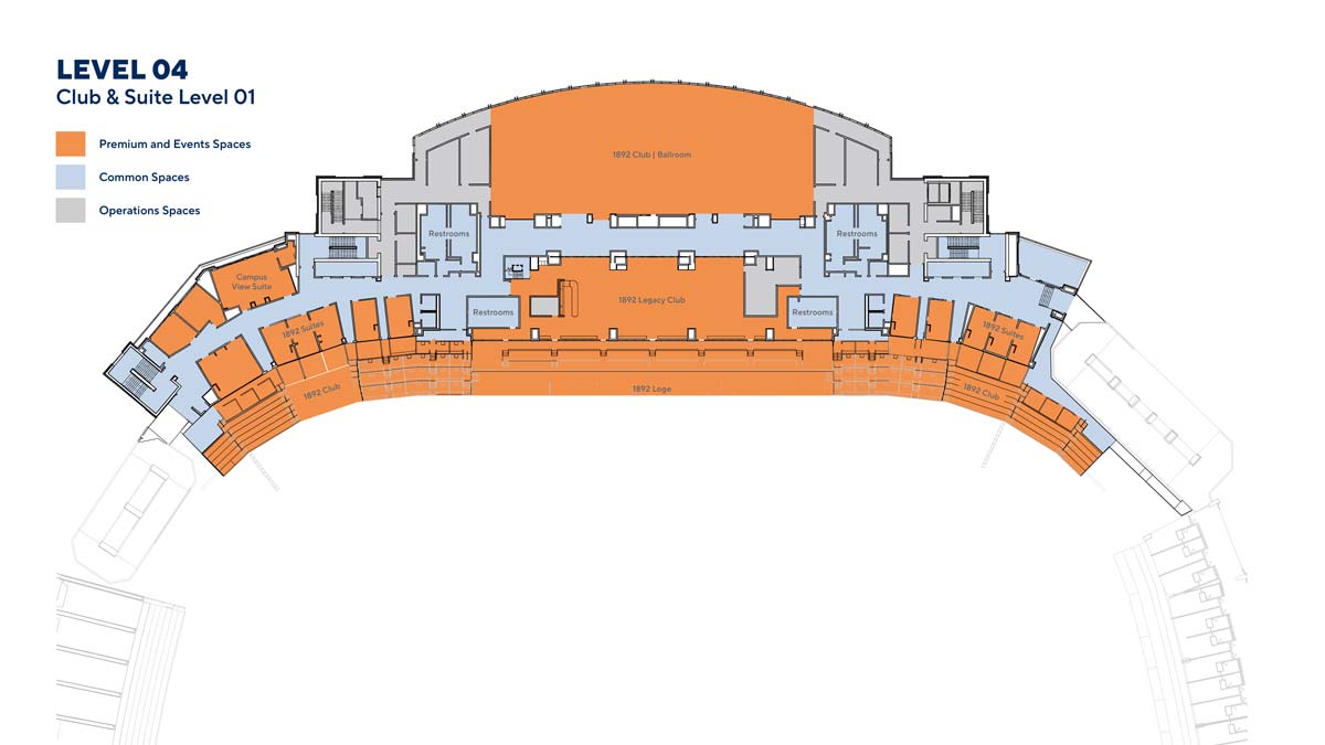 Level 04 Club and Suite Level 1 layout