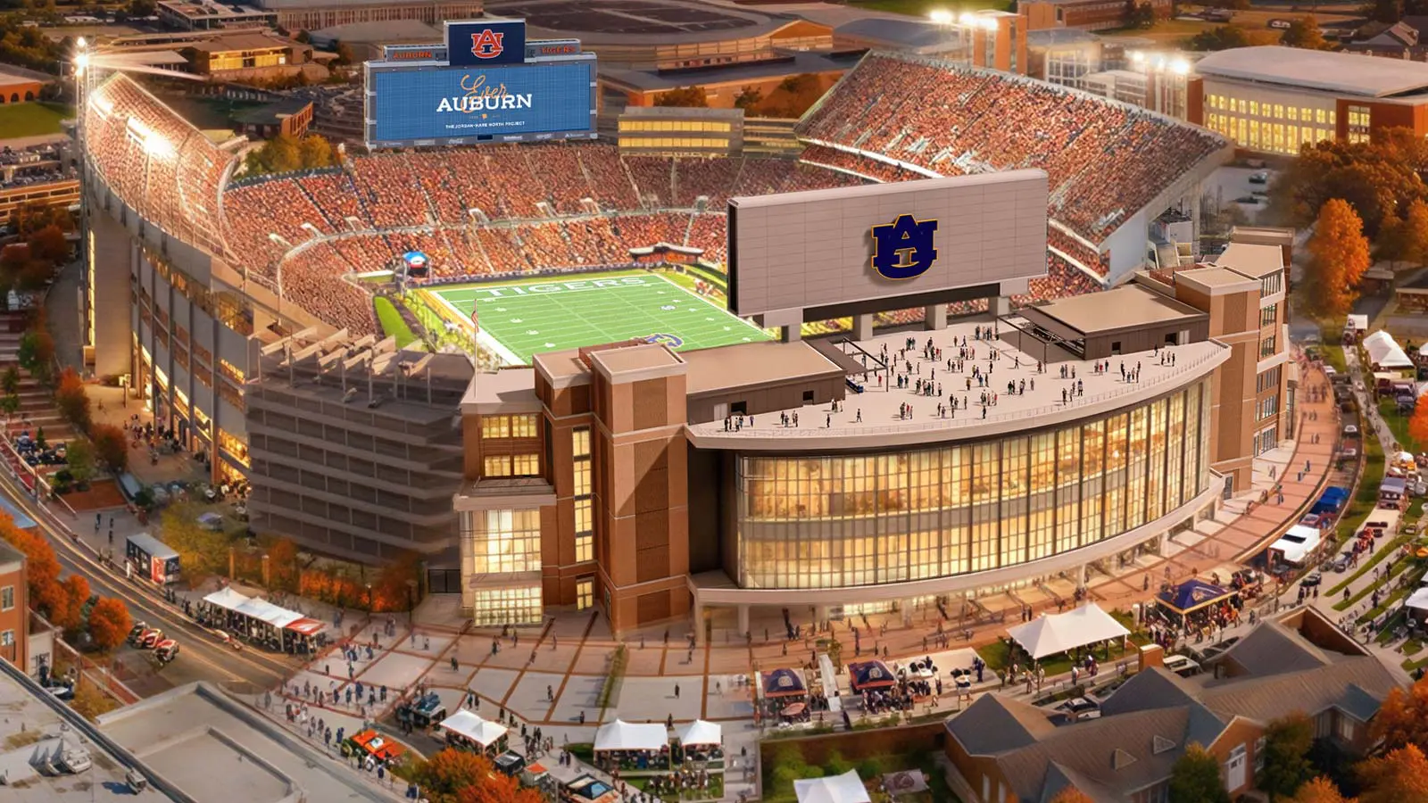 Rendering of new football stadium